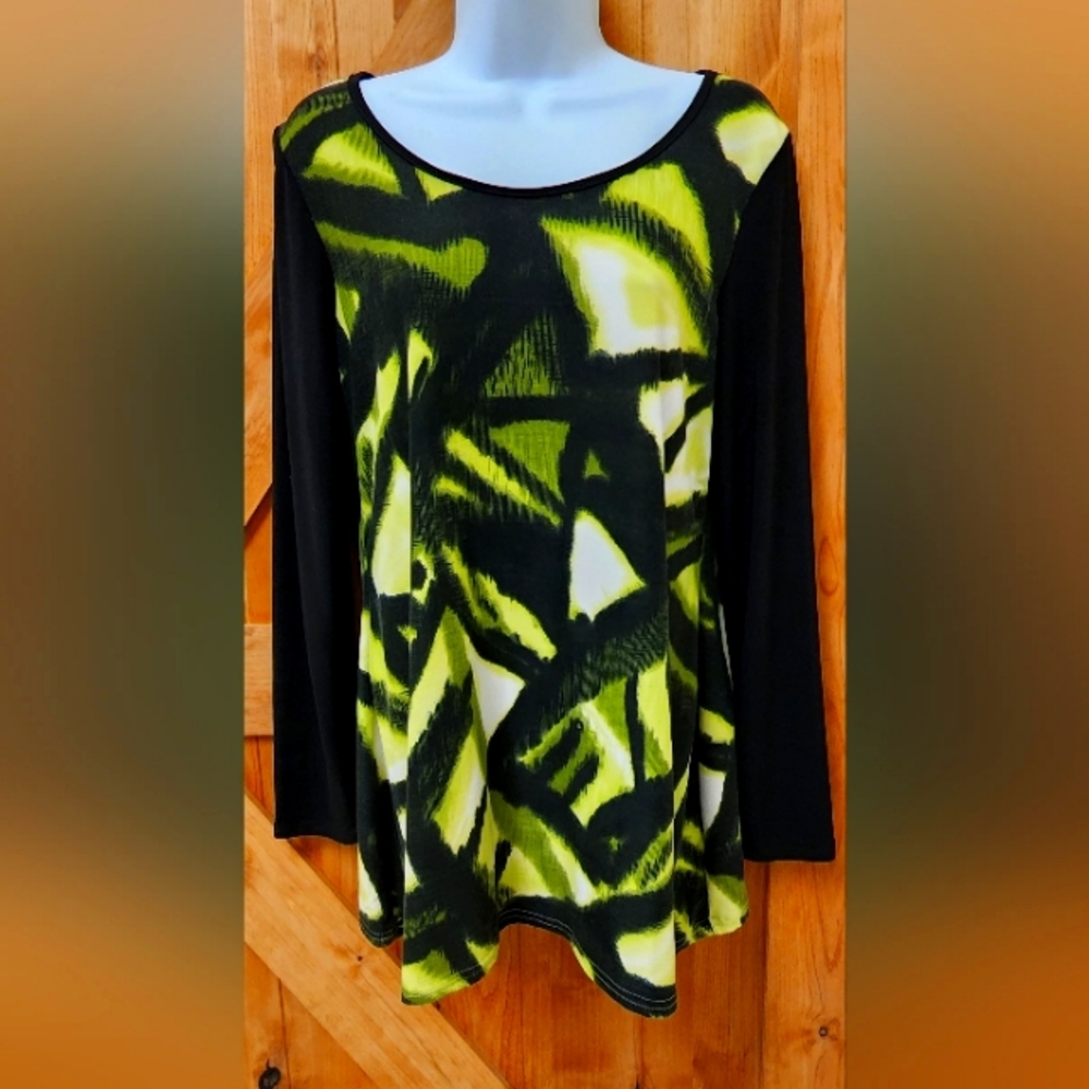 Geometic Women's Long sleeve Tunic, Size L